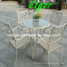 Weiß Kompakt Rattan Outdoor Gartenmöbel Esszimmer Set (HG803)
